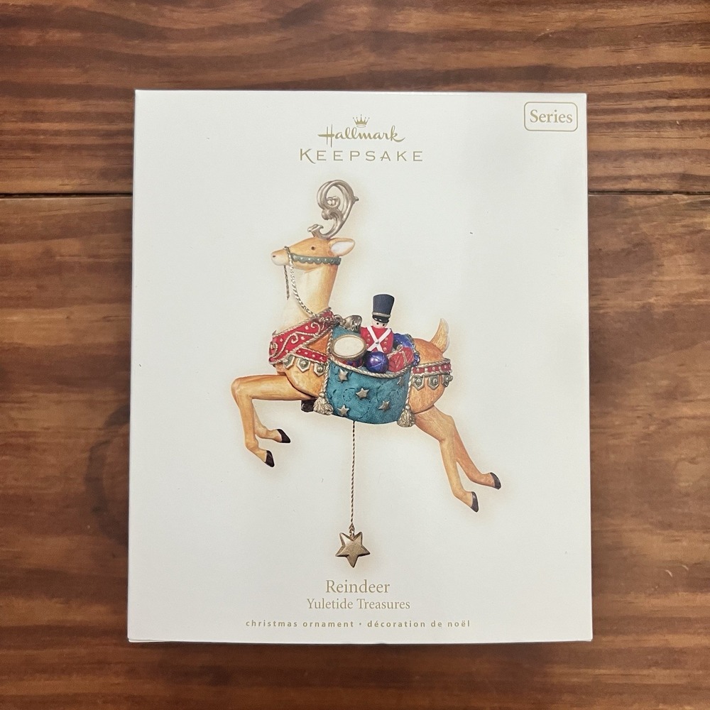 2007 Hallmark Keepsake Reindeer Yuletide Treasures Ornament NIB 2nd In Series